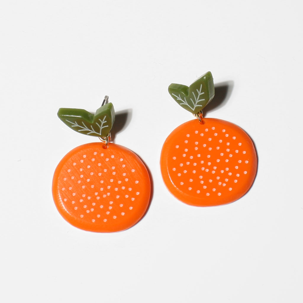 medium orange earrings