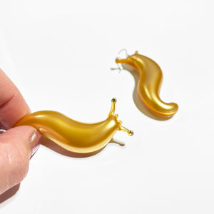 Puffy Banana Slug Earrings