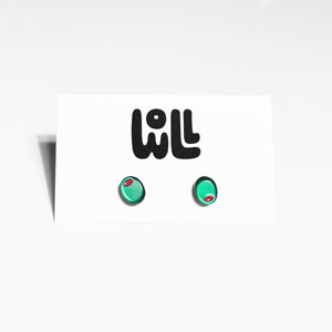 Tiny Olive Studs