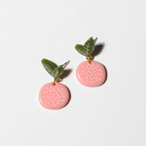 small acrylic grapefruit earrings by WOLL