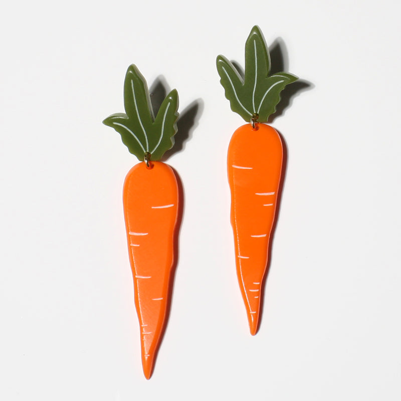 large carrot earrings