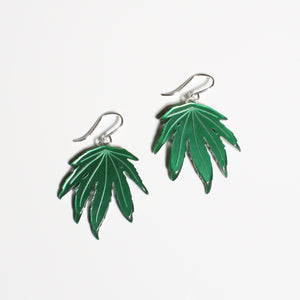 Sativa Weed Leaf Earrings | Small