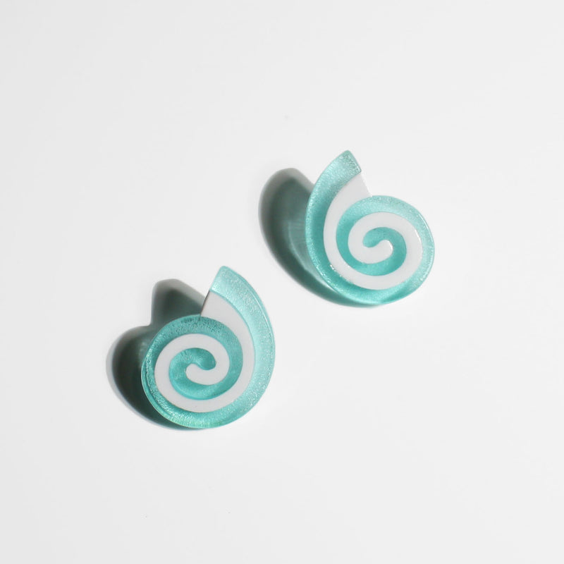 Nautilus Inlay Earrings | Small on Post