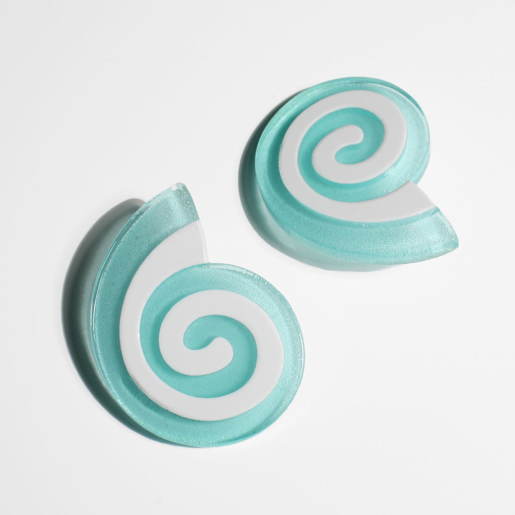 Nautilus Inlay Earrings | Large on Post