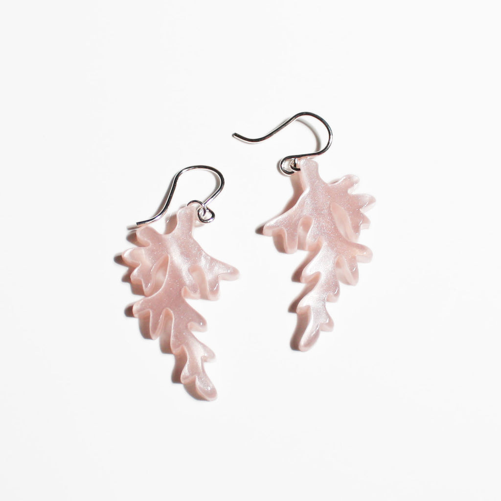 Coral Drop Earrings in Rose Quartz